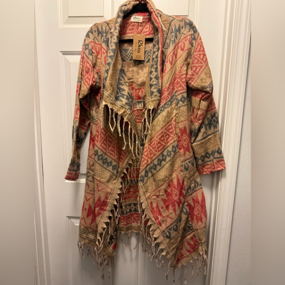 NWT Fringe Southwestern Flair Duster